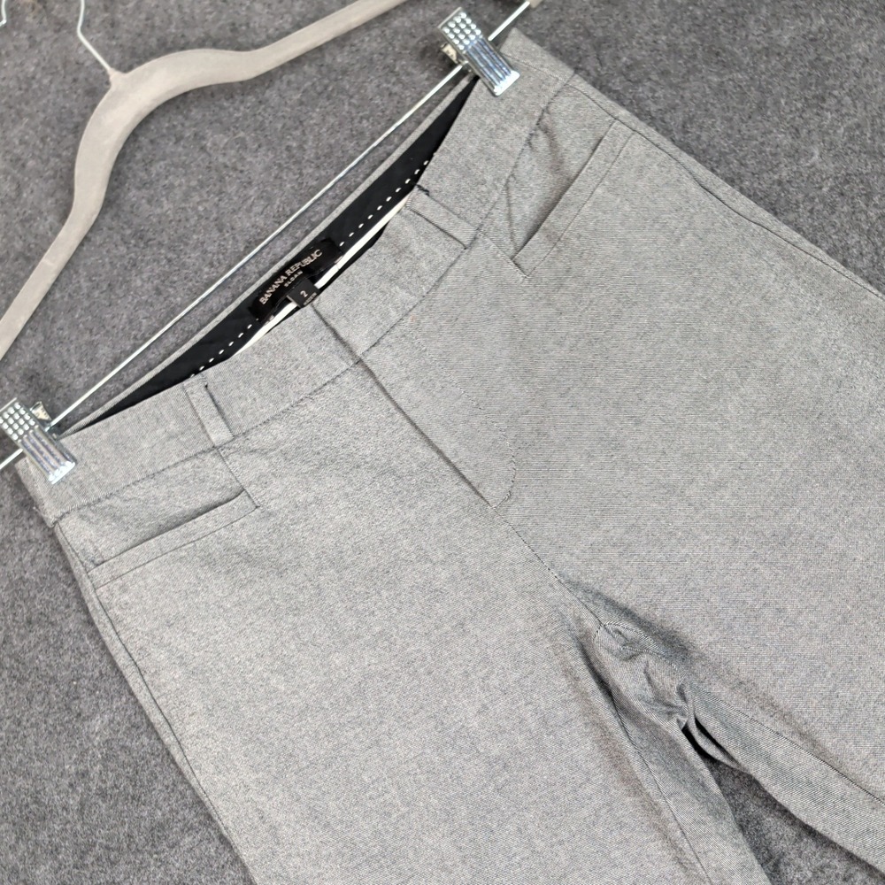Banana Republic Sloan Gray Heathered Slim Fit Ankle Dress Pants Womens Size 2